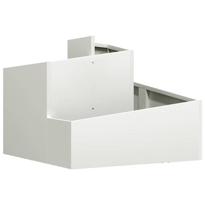 Vidaxl plantenbak wit 60 x 60 x 50 cm koudgewalst staal