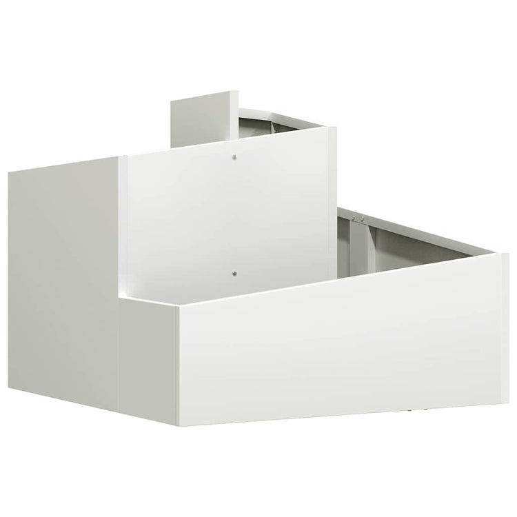 Vidaxl plantenbak wit 60 x 60 x 50 cm koudgewalst staal