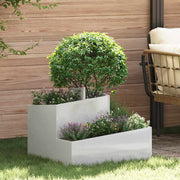 Vidaxl plantenbak zilver 60 x 60 x 50 cm roestvrij staal - afbeelding 1