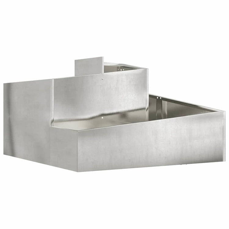 Vidaxl plantenbak zilver 60 x 60 x 50 cm roestvrij staal