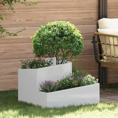 Vidaxl plantenbak zilver 60 x 60 x 50 cm gegalvaniseerd staal