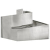 Vidaxl tuin bloempot zilver 60 x 60 x 50 cm gegalvaniseerd staal