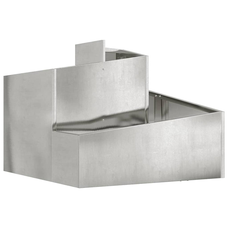 Vidaxl plantenbak zilver 60 x 60 x 50 cm gegalvaniseerd staal