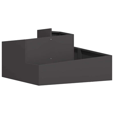 Vidaxl plantenbak zwart 80 x 80 x 50 cm koudgewalst staal