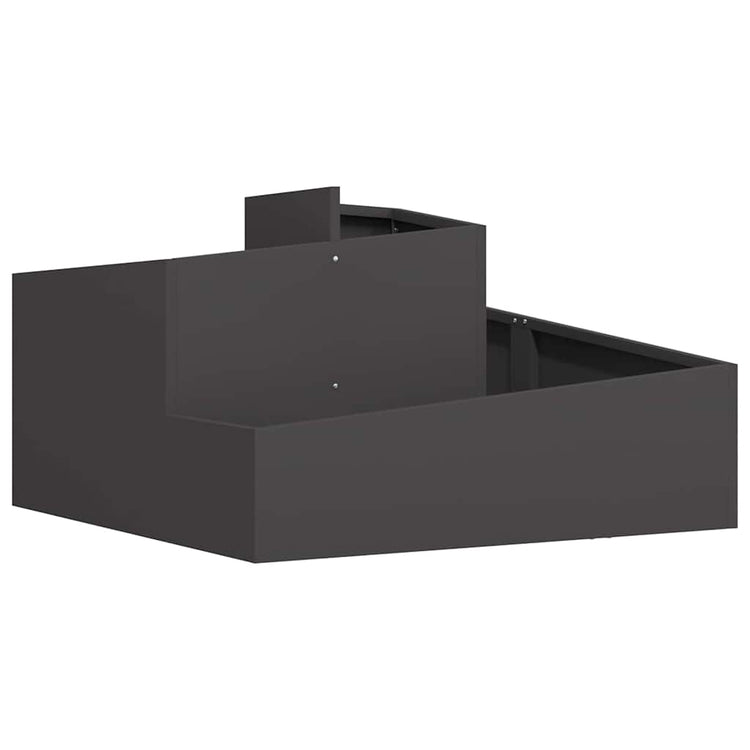 Vidaxl plantenbak zwart 80 x 80 x 50 cm koudgewalst staal