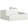 Vidaxl tuin bloempot wit 80 x 80 x 50 cm koudgewalst staal