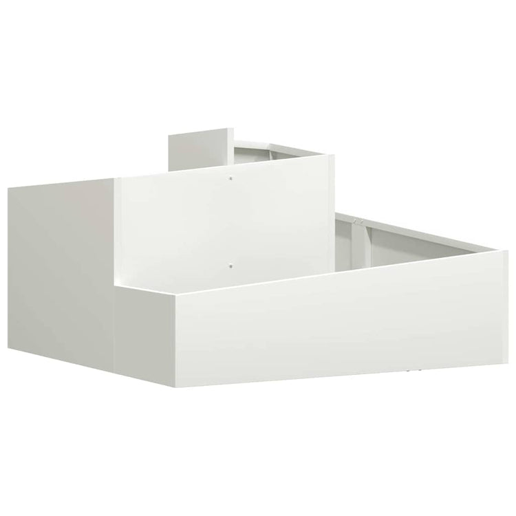 Vidaxl plantenbak wit 80 x 80 x 50 cm koudgewalst staal