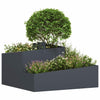 Vidaxl tuin bloempot antraciet 80 x 80 x 50 cm koudgewalst staal