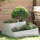 Vidaxl plantenbak zilver 80 x 80 x 50 cm roestvrij staal