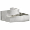 Vidaxl tuin bloempot zilver 80 x 80 x 50 cm roestvrij staal