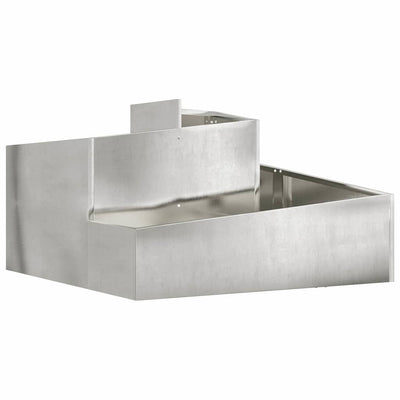 Vidaxl plantenbak zilver 80 x 80 x 50 cm roestvrij staal