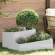 Vidaxl plantenbak zilver 80 x 80 x 50 cm gegalvaniseerd staal