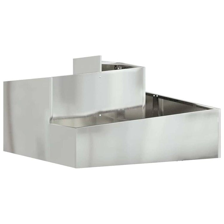 Vidaxl plantenbak zilver 80 x 80 x 50 cm gegalvaniseerd staal