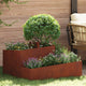 Vidaxl plantenbak roestkleurig 80 x 80 x 50 cm weervast staal