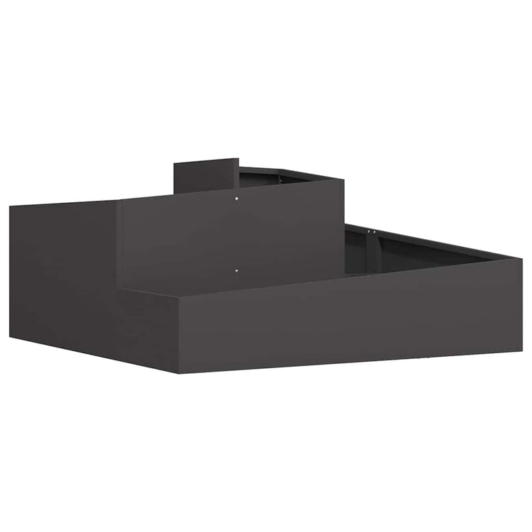 Vidaxl plantenbak zwart 100 x 100 x 50 cm koudgewalst staal