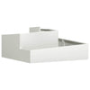Vidaxl tuin bloempot wit 100 x 100 x 50 cm koudgewalst staal