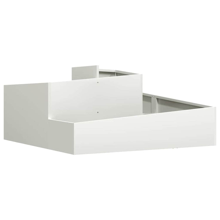 Vidaxl plantenbak wit 100 x 100 x 50 cm koudgewalst staal