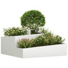 Vidaxl tuin bloempot wit 100 x 100 x 50 cm koudgewalst staal
