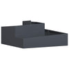 Vidaxl tuin bloempot antraciet 100 x 100 x 50 cm koudgewalst staal