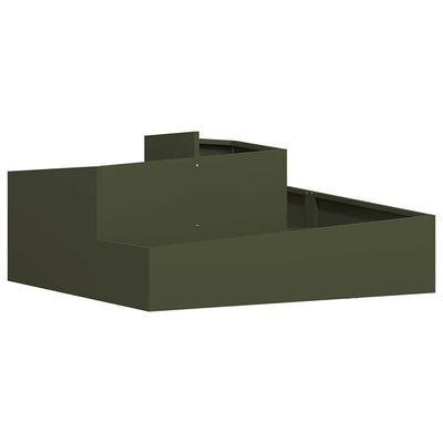 Vidaxl plantenbak olijfgroen 100 x 100 x 50 cm koudgewalst staal