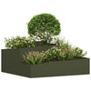Vidaxl tuin bloempot olijf groen 100 x 100 x 50 cm koudgewalst staal
