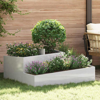 Vidaxl plantenbak zilver 100 x 100 x 50 cm roestvrij staal