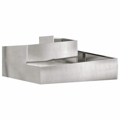 Vidaxl plantenbak zilver 100 x 100 x 50 cm roestvrij staal