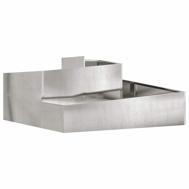 Vidaxl plantenbak zilver 100 x 100 x 50 cm roestvrij staal