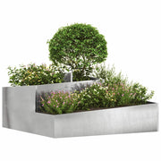 Vidaxl plantenbak zilver 100 x 100 x 50 cm roestvrij staal - afbeelding 3