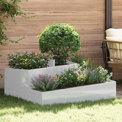 Vidaxl plantenbak zilver 100 x 100 x 50 cm gegalvaniseerd staal