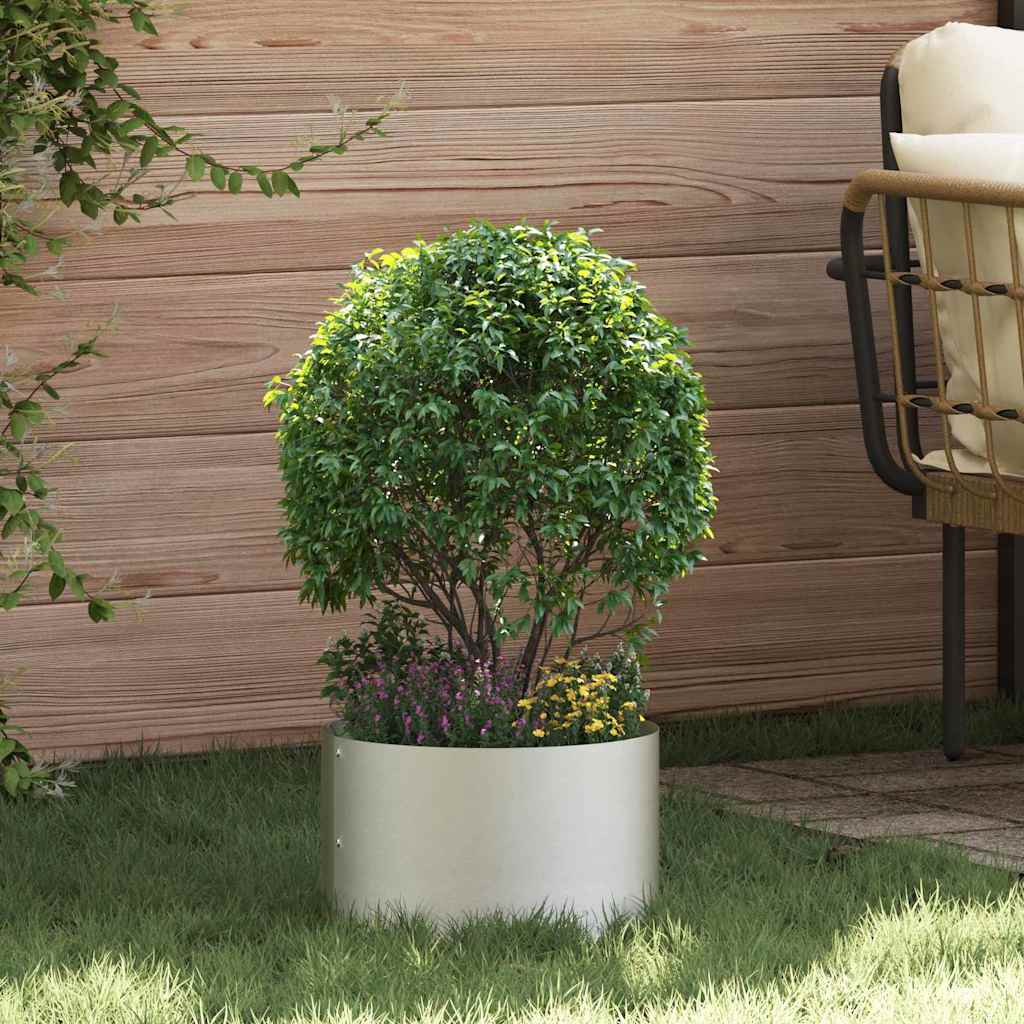 Vidaxl plantenring 5 pcs zilver 30 x 30 x 20 cm roestvrij staal