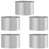 Vidaxl plantenring 5 pcs zilver 30 x 30 x 20 cm roestvrij staal