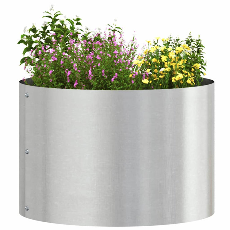 Vidaxl plantenring 5 pcs zilver 30 x 30 x 20 cm roestvrij staal