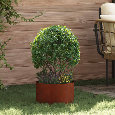Vidaxl plantenring 5 st roestig 30 x 30 x 20 cm weervast staal