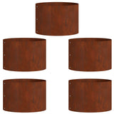Vidaxl plantenring 5 st roestig 30 x 30 x 20 cm weervast staal - afbeelding 2