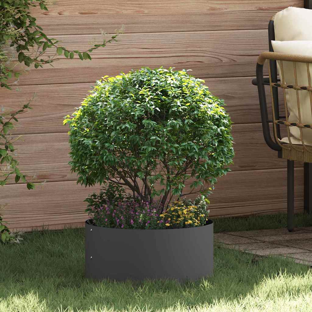 Vidaxl plantenring 5 pcs zwart 40 x 40 x 20 cm koudgewalst staal