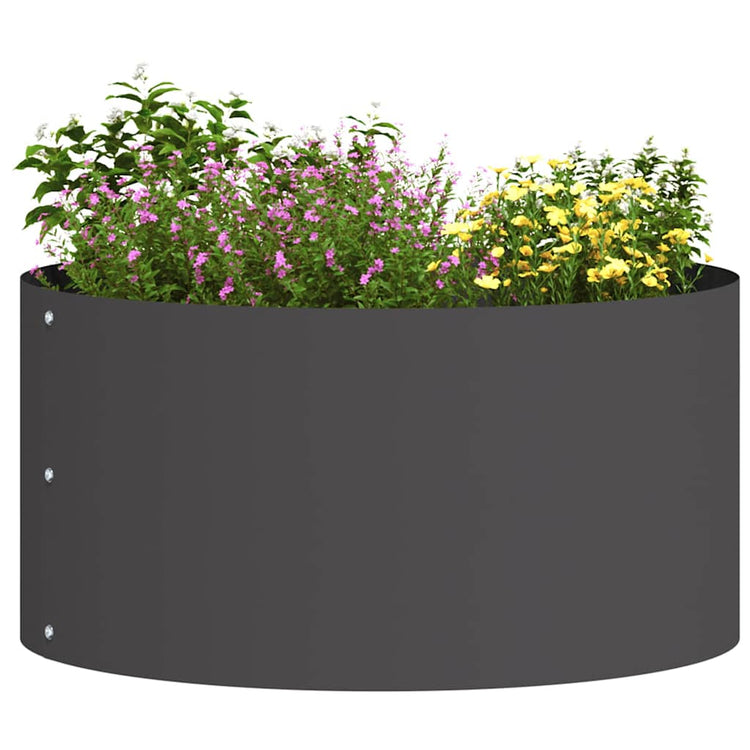 Vidaxl plantenring 5 pcs zwart 40 x 40 x 20 cm koudgewalst staal