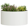 Vidaxl plantenring wit 40 x 40 x 20 cm koudgewalst staal
