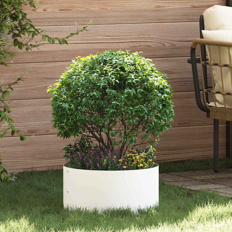 Vidaxl plantenring 5 pcs wit 40 x 40 x 20 cm koudgewalst staal