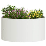 Vidaxl plantenring 5 st wit 40 x 40 x 20 cm koudgewalst staal - afbeelding 3