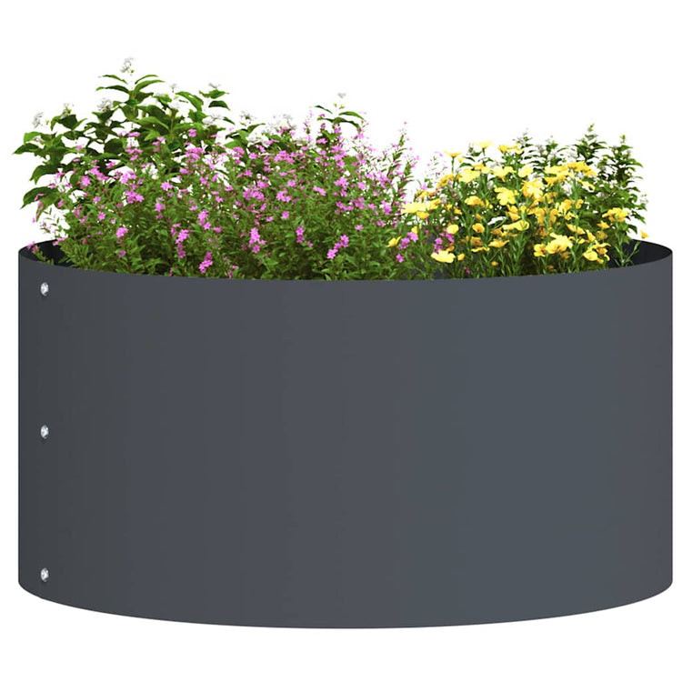 Vidaxl plantenring antraciet 40 x 40 x 20 cm koudgewalst staal