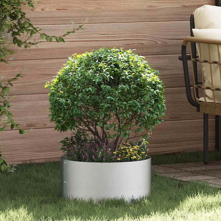 Vidaxl plantenring zilver 40 x 40 x 20 cm gegalvaniseerd staal