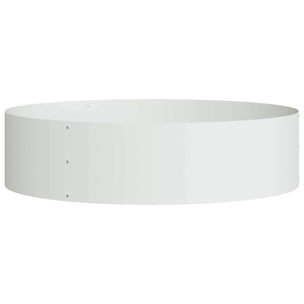 Vidaxl plantenring wit 80 x 80 x 20 cm koudgewalst staal