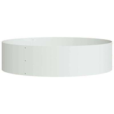 Vidaxl plantenring wit 80 x 80 x 20 cm koudgewalst staal