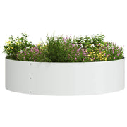 Vidaxl plantenring wit 80 x 80 x 20 cm koudgewalst staal - afbeelding 3