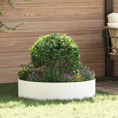 Vidaxl plantenring 5 st wit 80 x 80 x 20 cm koudgewalst staal
