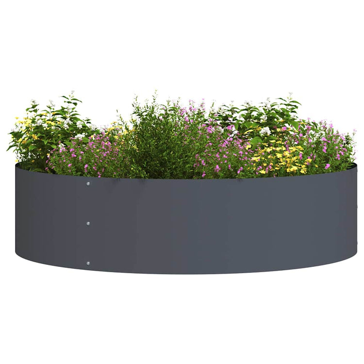 Vidaxl plantenring antraciet 80 x 80 x 20 cm koudgewalst staal