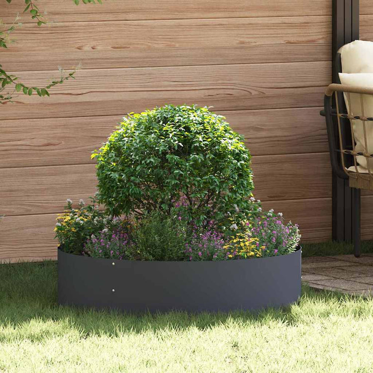 Vidaxl plantenring 5 pcs antraciet 80 x 80 x 20 cm koudgewalst staal