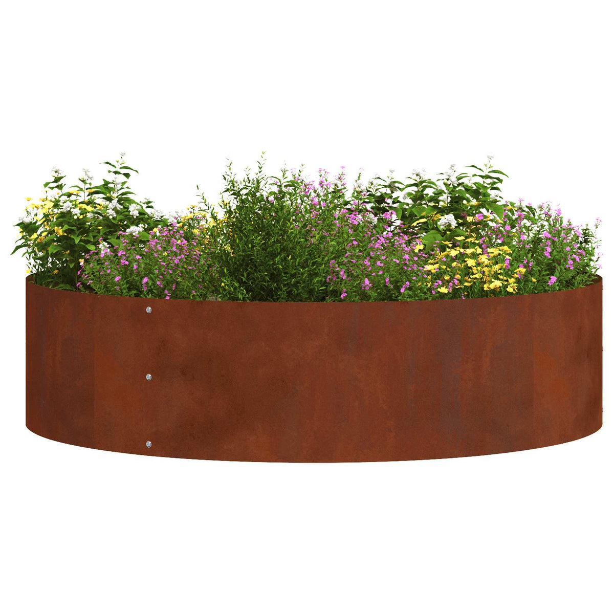 Vidaxl plantenring roestig 80 x 80 x 20 cm weervast staal