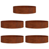 Vidaxl plantenring 5 pcs bruin 80 x 80 x 20 cm cortenstaal